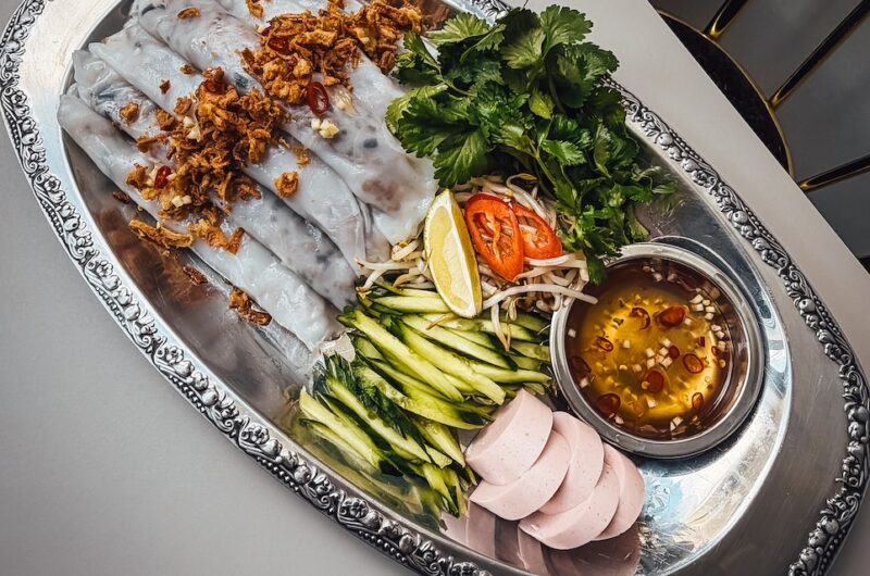 Vegane Bánh Cuốn (vietnamesische Reismehlröllchen) von Ana Romas